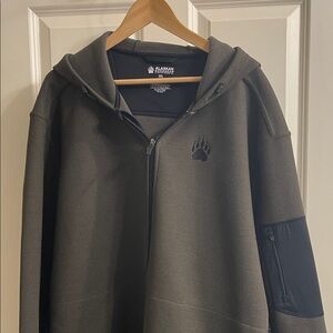 Duluth Trading Co olive green Alaskan Hardgear zip hoodie